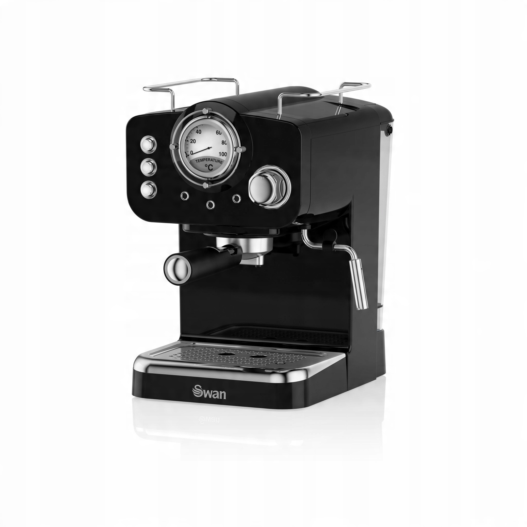 

Ciśnieniowy Ekspres Do Kawy Swan Retro Black 15bar