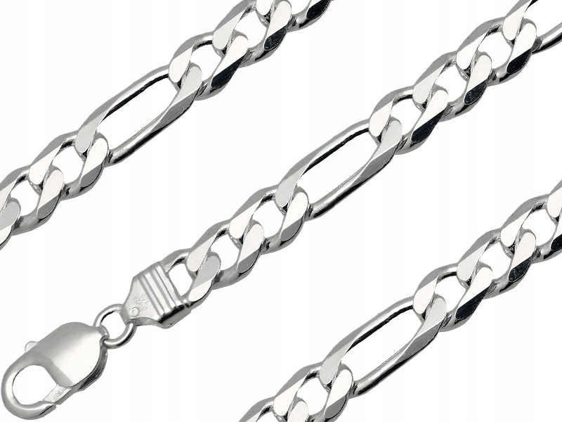 

Łańcuszek Srebrny Figaro 55CM 9,2MM SREBRO925