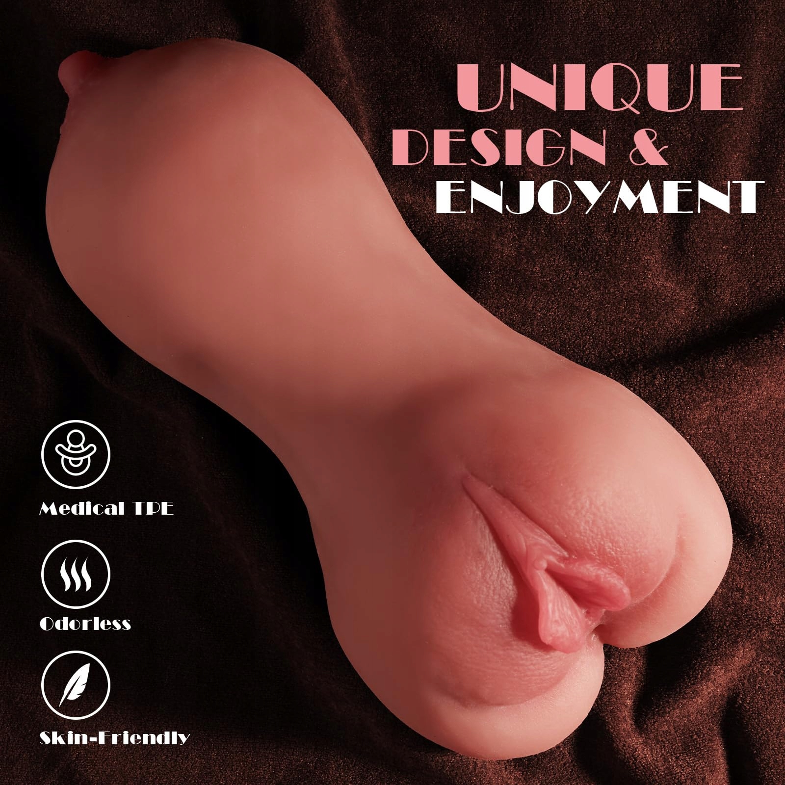3W1 REALISTYCZNY MASTURBATOR DLA MĘŻCZYZN Z EFEKTEM 3D — miniatura 3