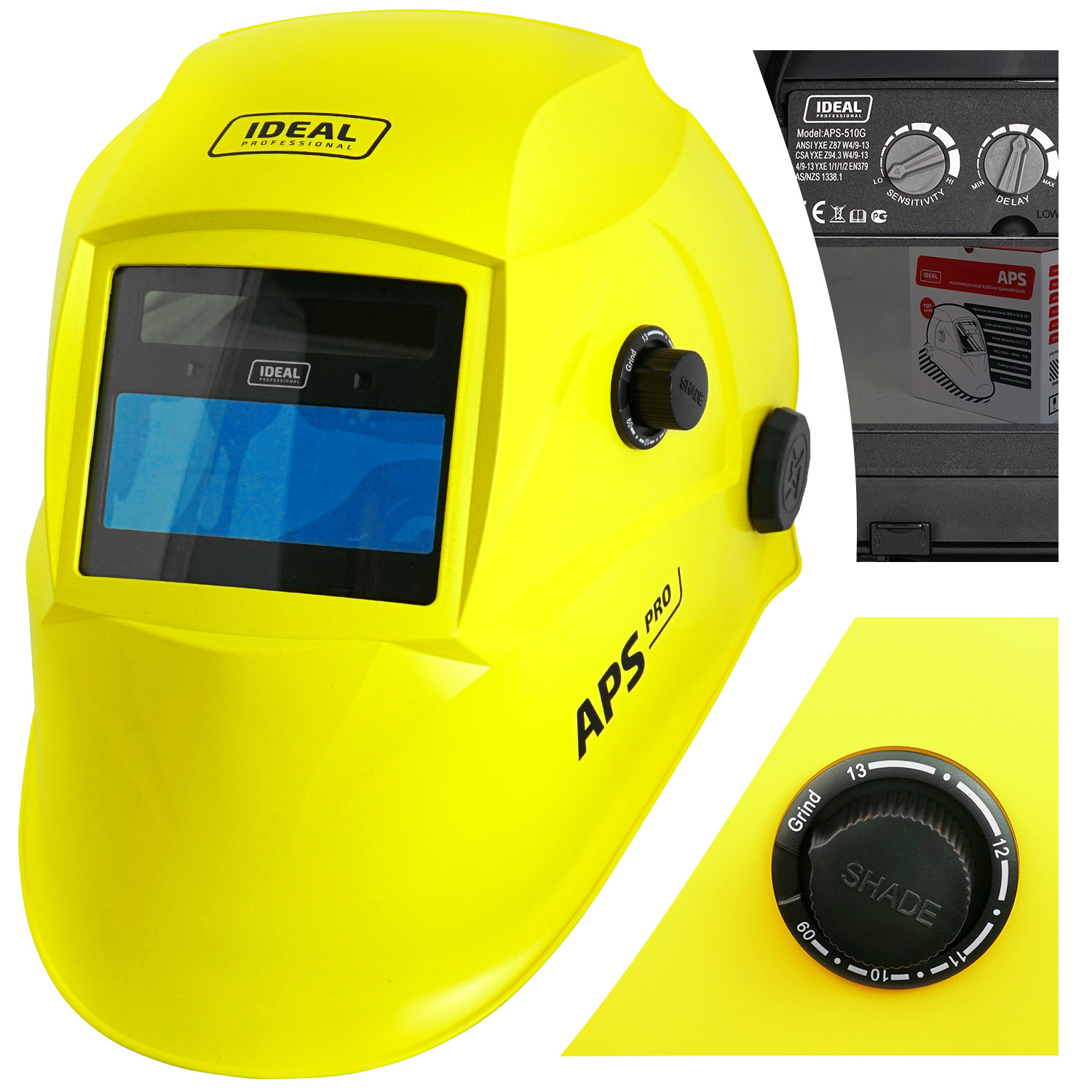 Przyłbica spawalnicza Maska automatyczna do spawania Ideal Aps True Color