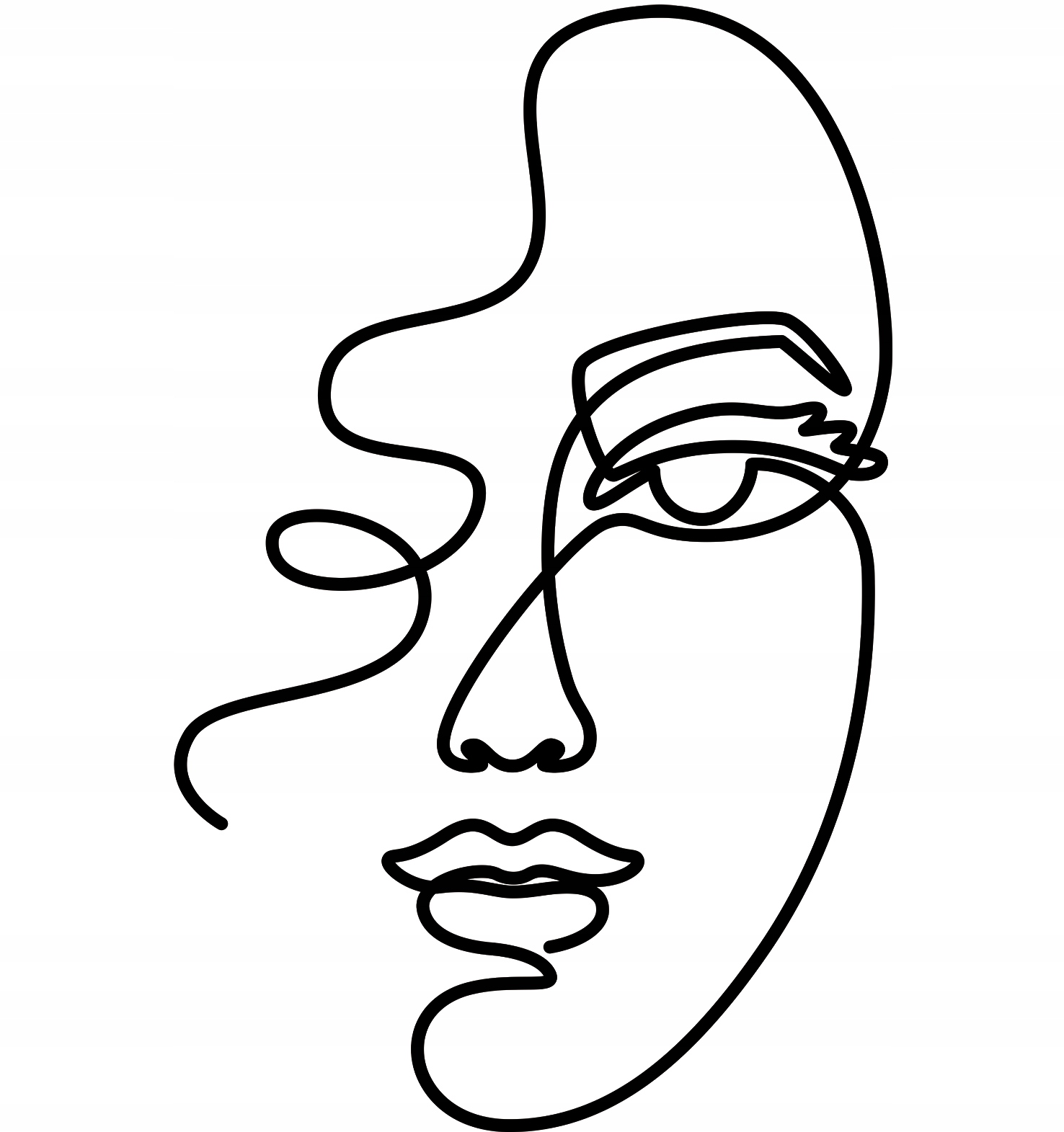 

Naklejka na ścianę Art Line Kobieta Twarz 60x94 cm