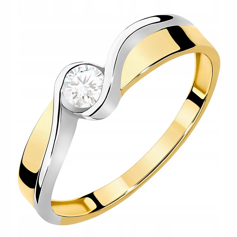 Fenomenalny Pierścionek Zaręczynowy Brylant 0.15ct