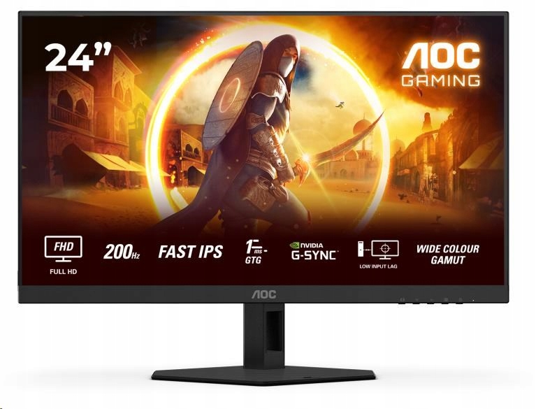 Aoc Gaming/ 24G4HRE/ 23, 8"/ Ips/ Fhd/ 200Hz/ 0, 5ms/ Black/ 3R 24G4HRE