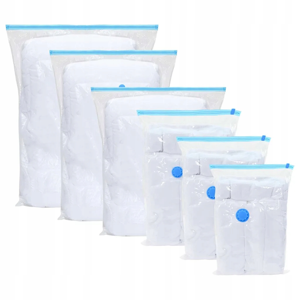 vidaXL Skladovací sáčky 10 pcs Transparentní a modrá 100 x 80 cm