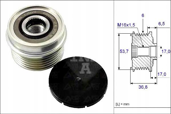 Ina Pásové Kolo Alternátoru Ford 1,8/2,0 16V 00-07 Asistent řidiče #28