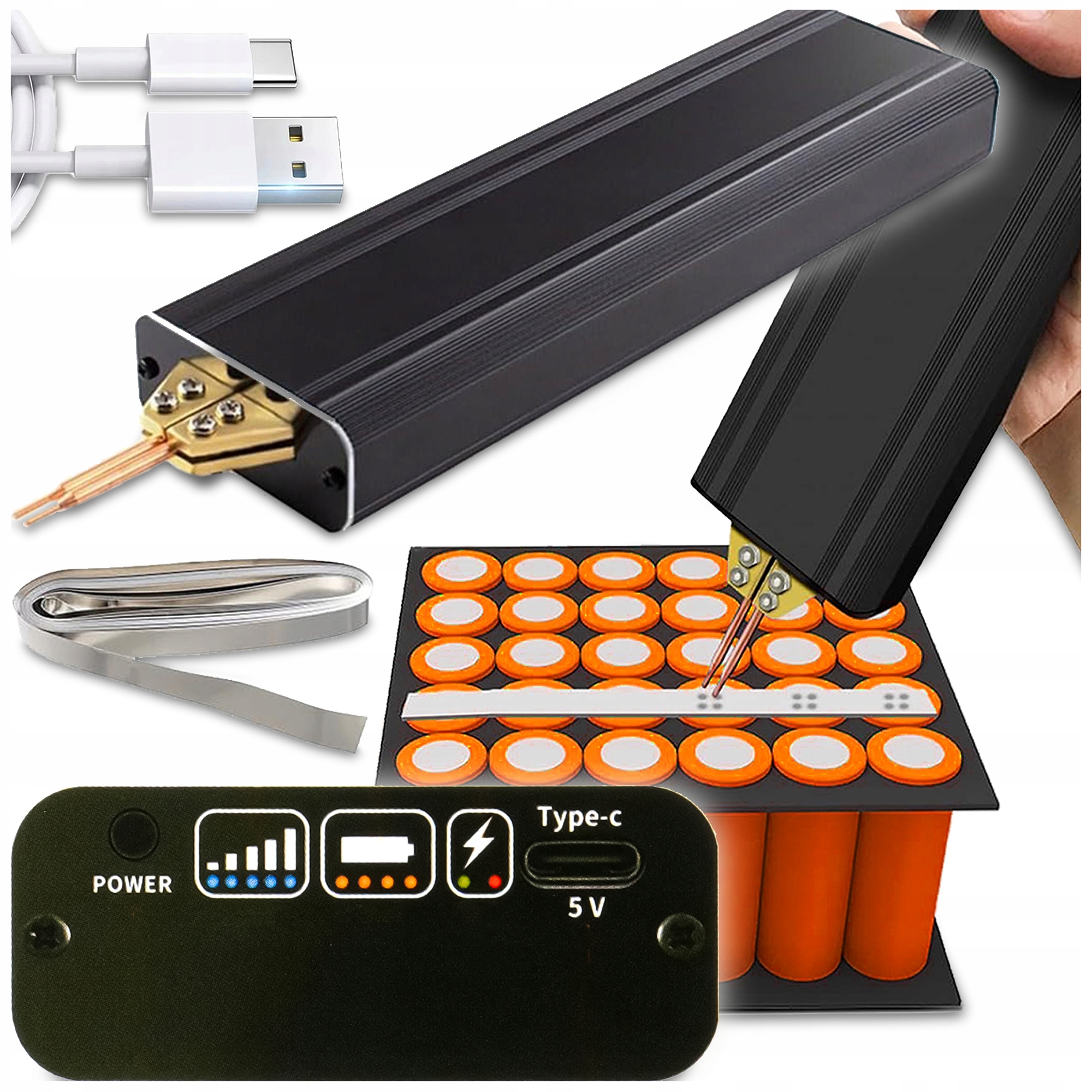 Ruční Svářečka Přenosná Svářečka 18650 5000 mAh S Mini Sítí