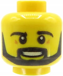 

Lego główka figurki mężczyzna, broda i wąsy