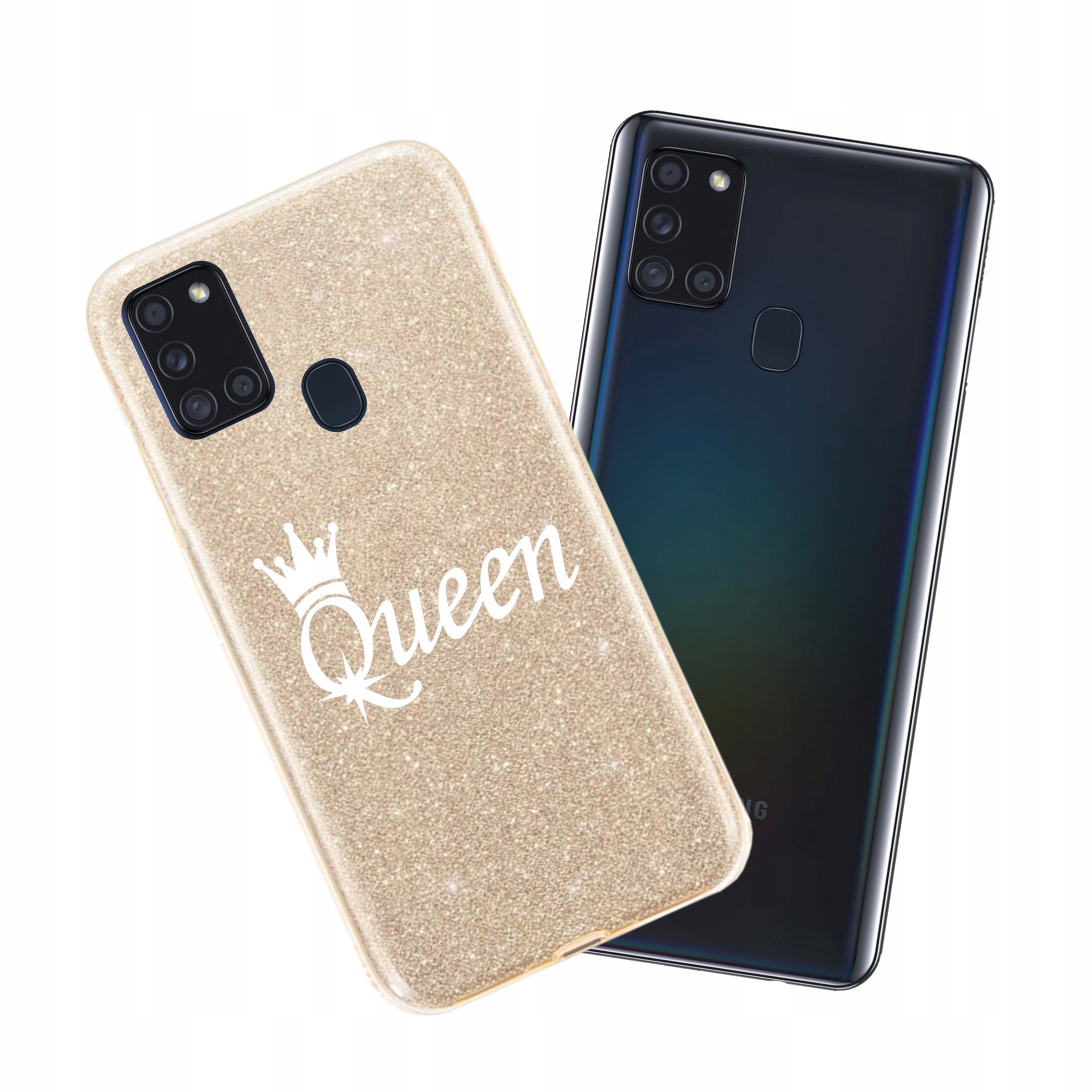 

Case Etui brokatowe złote do Samsung A21s