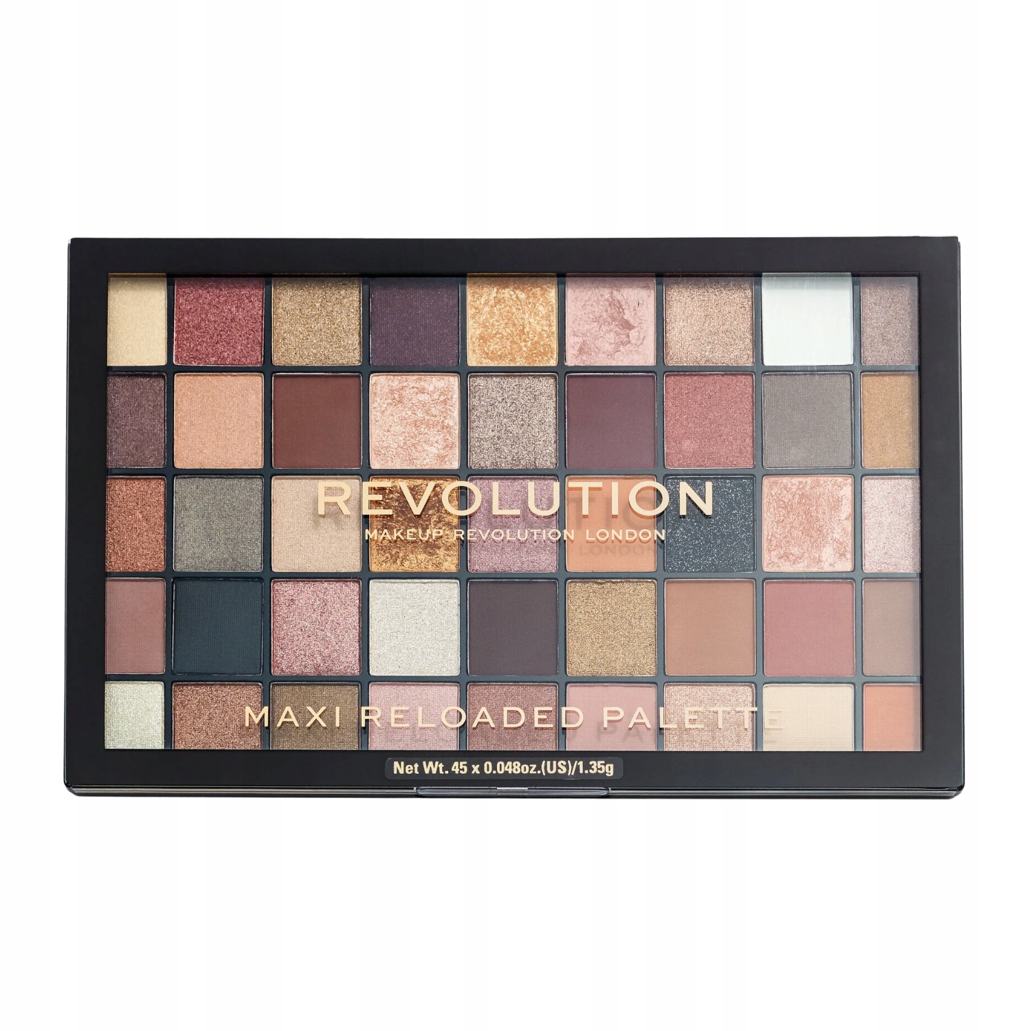 Revolution Paleta 45 cieni do powiek nude brązy Maxi Reloaded Large It Up