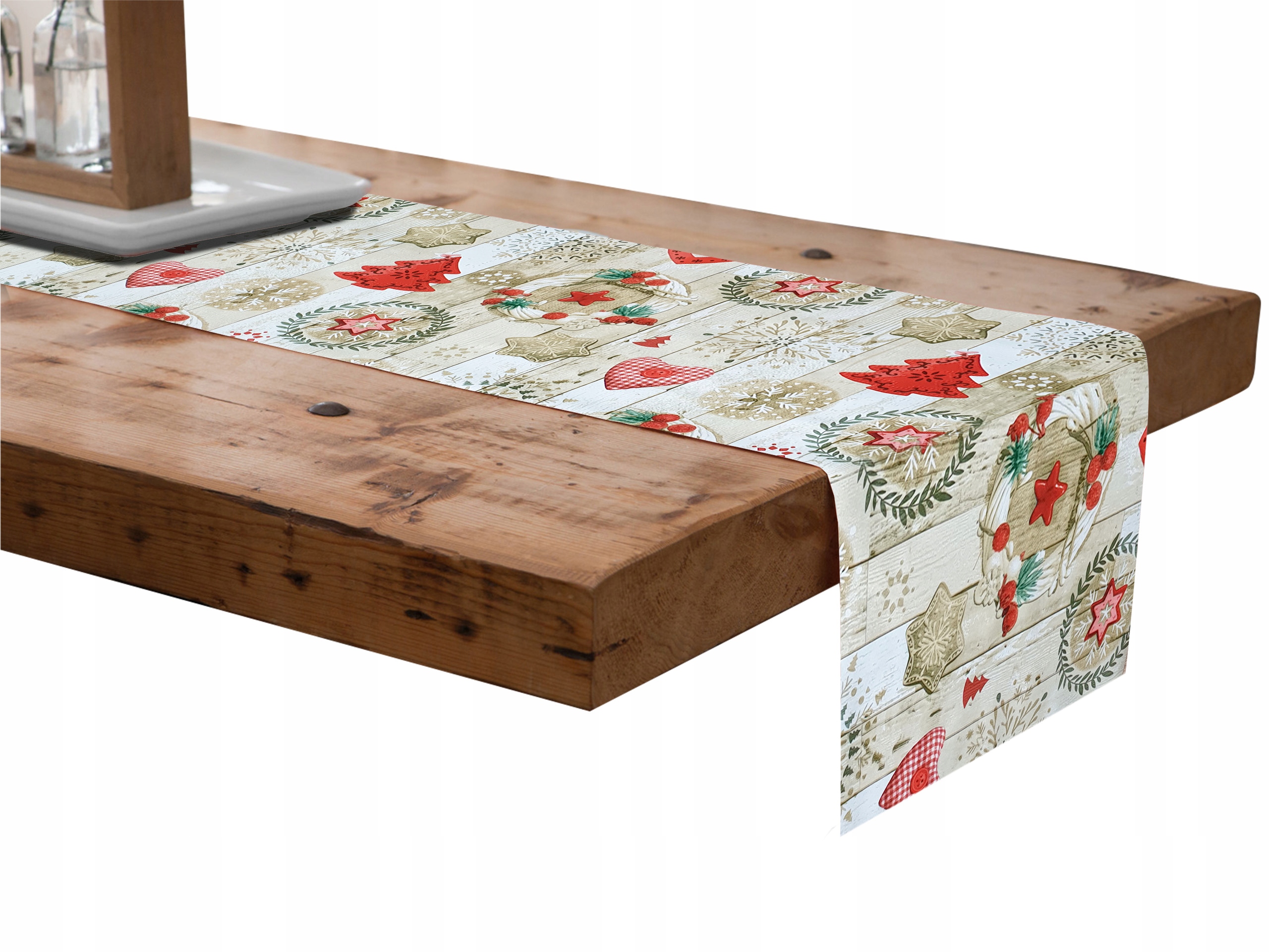 

Gładki Bieżnik Ozdoba Na Stół Świąteczny 40x140cm