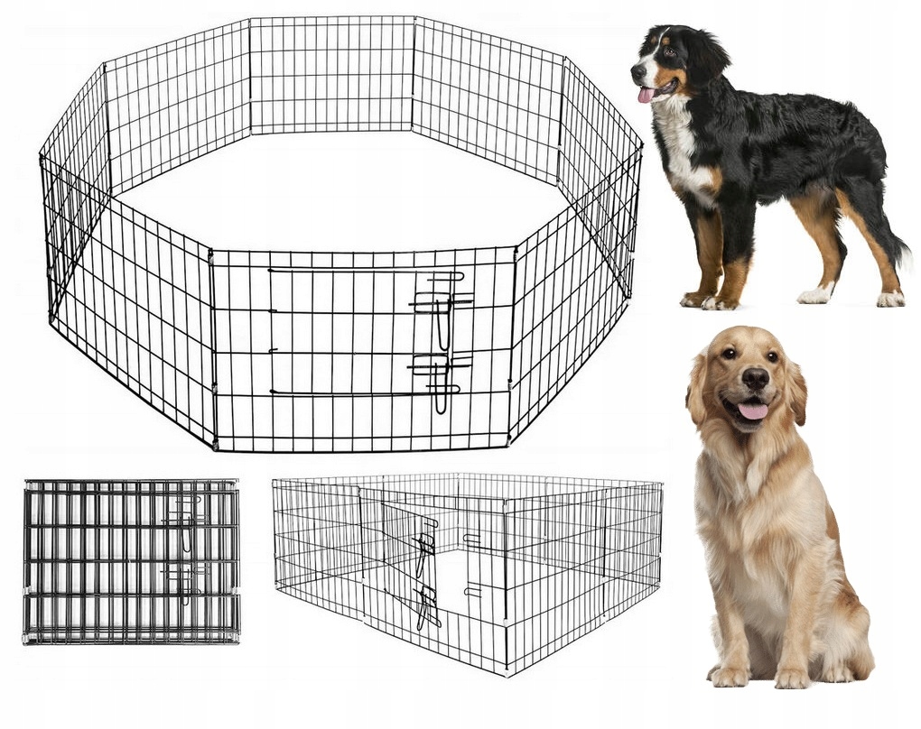 Kovová skládací Kotec pro psa a králíka do domu a zahrady 45 cm