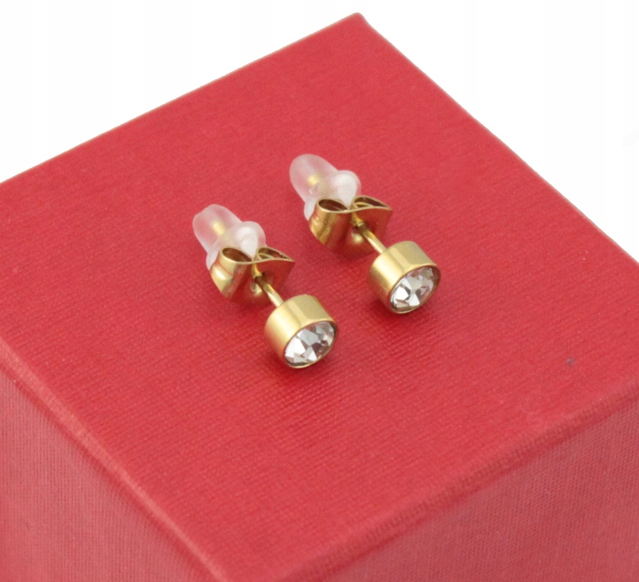 

Kolczyki Złote Cyrkonie 5 mm Stal Chirurgiczna