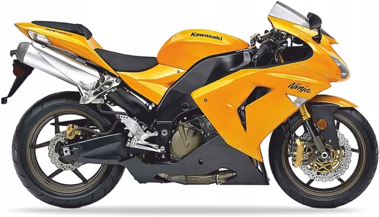Samolepky Na Motocykl Juula Pro Kawasaki Zx 10R 2006 Žluté 10A