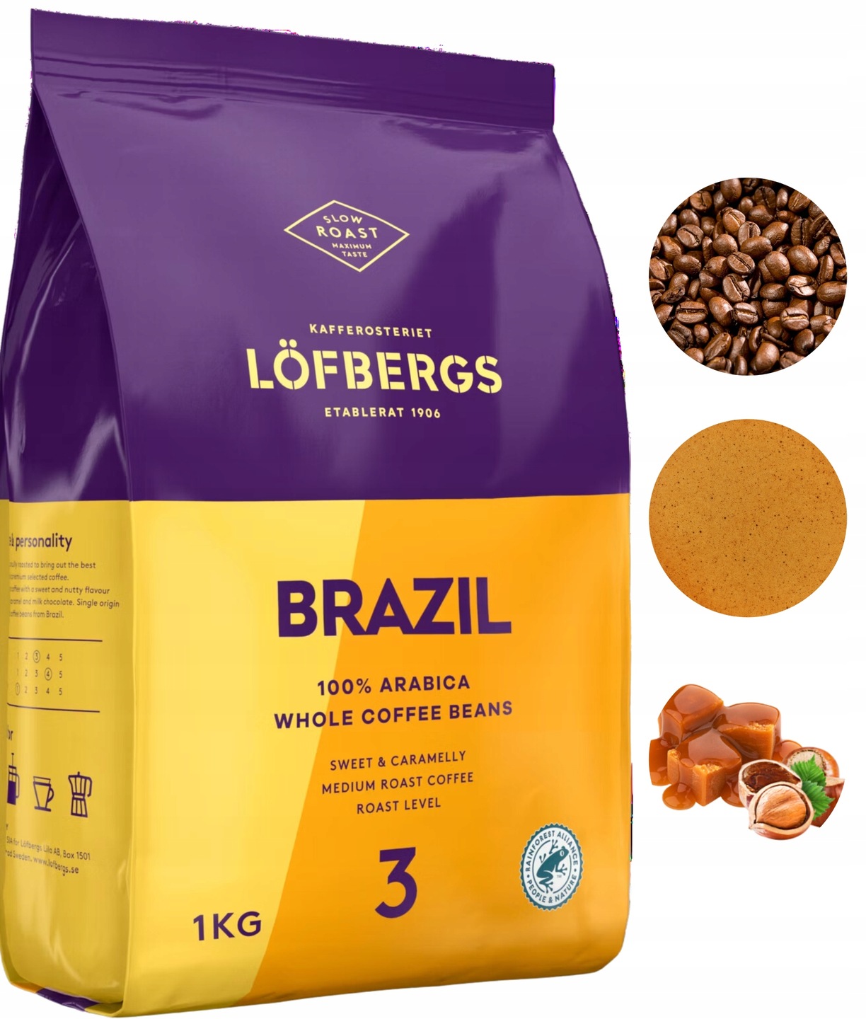 Levně Lofbergs Brazil káva Arabica do kávovaru 1 kg