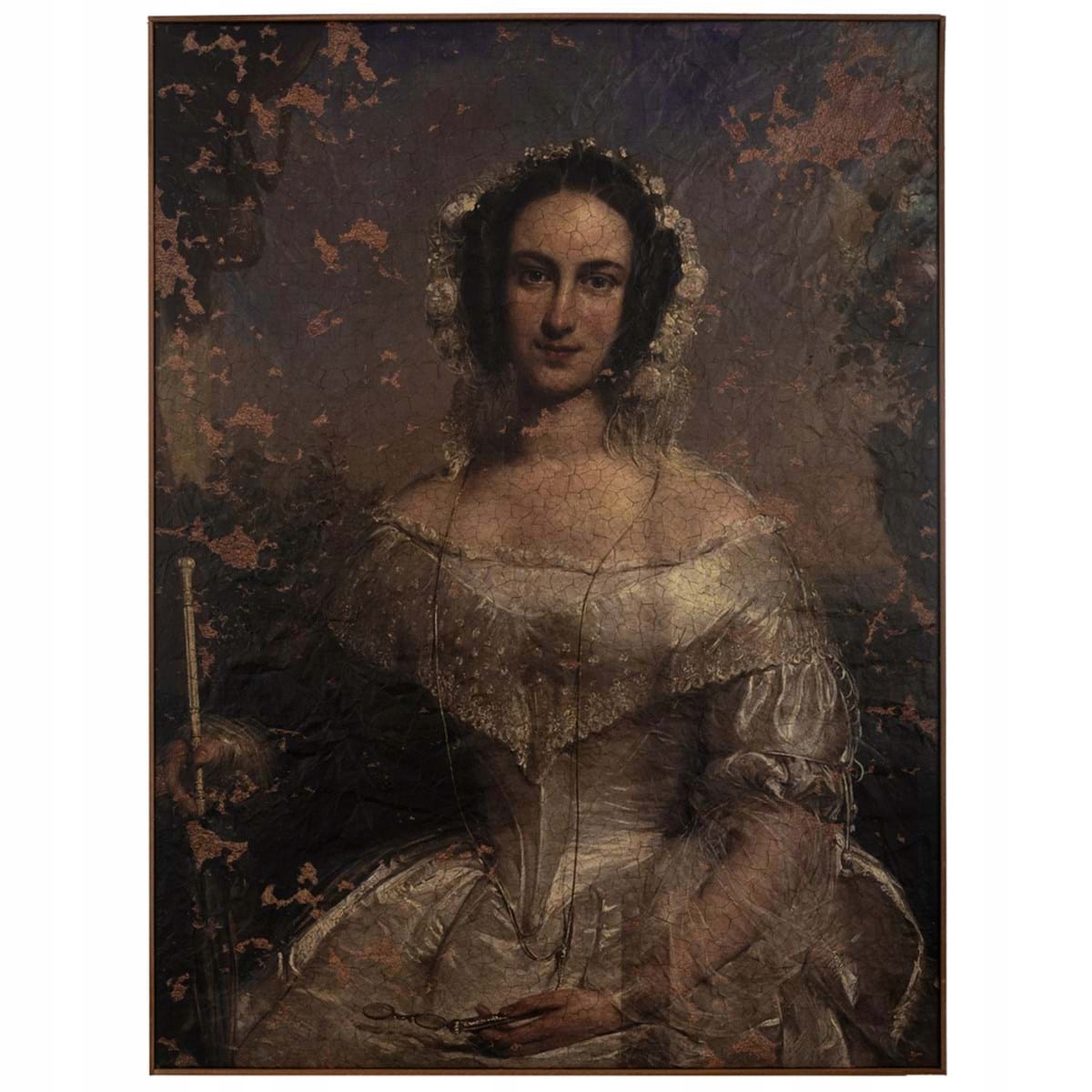 Obraz S Rámom Quadro Dama A 1 Blanc MariClo