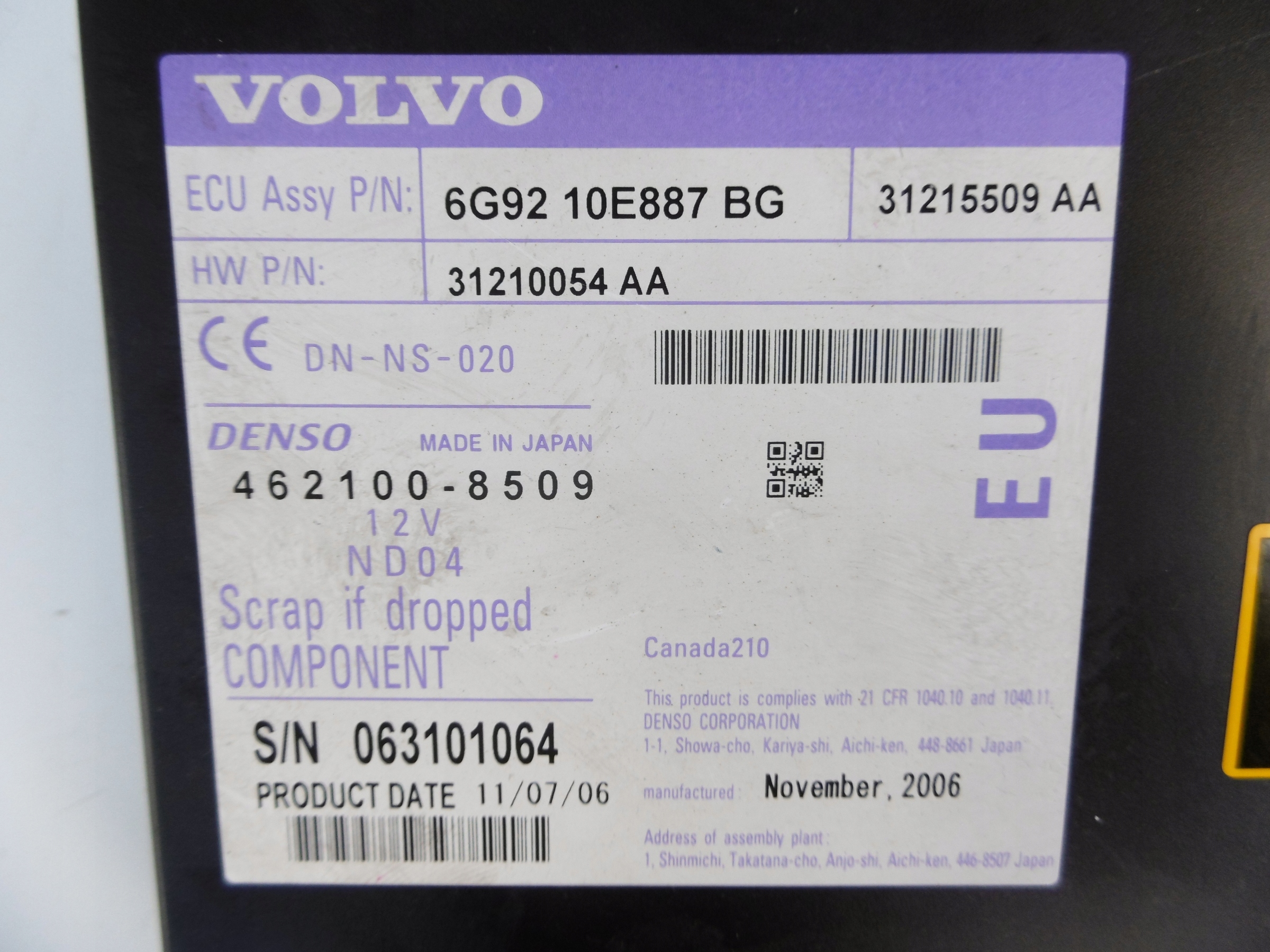 player DVD navigation devices VOLVO S80 II V70 III XC70 II