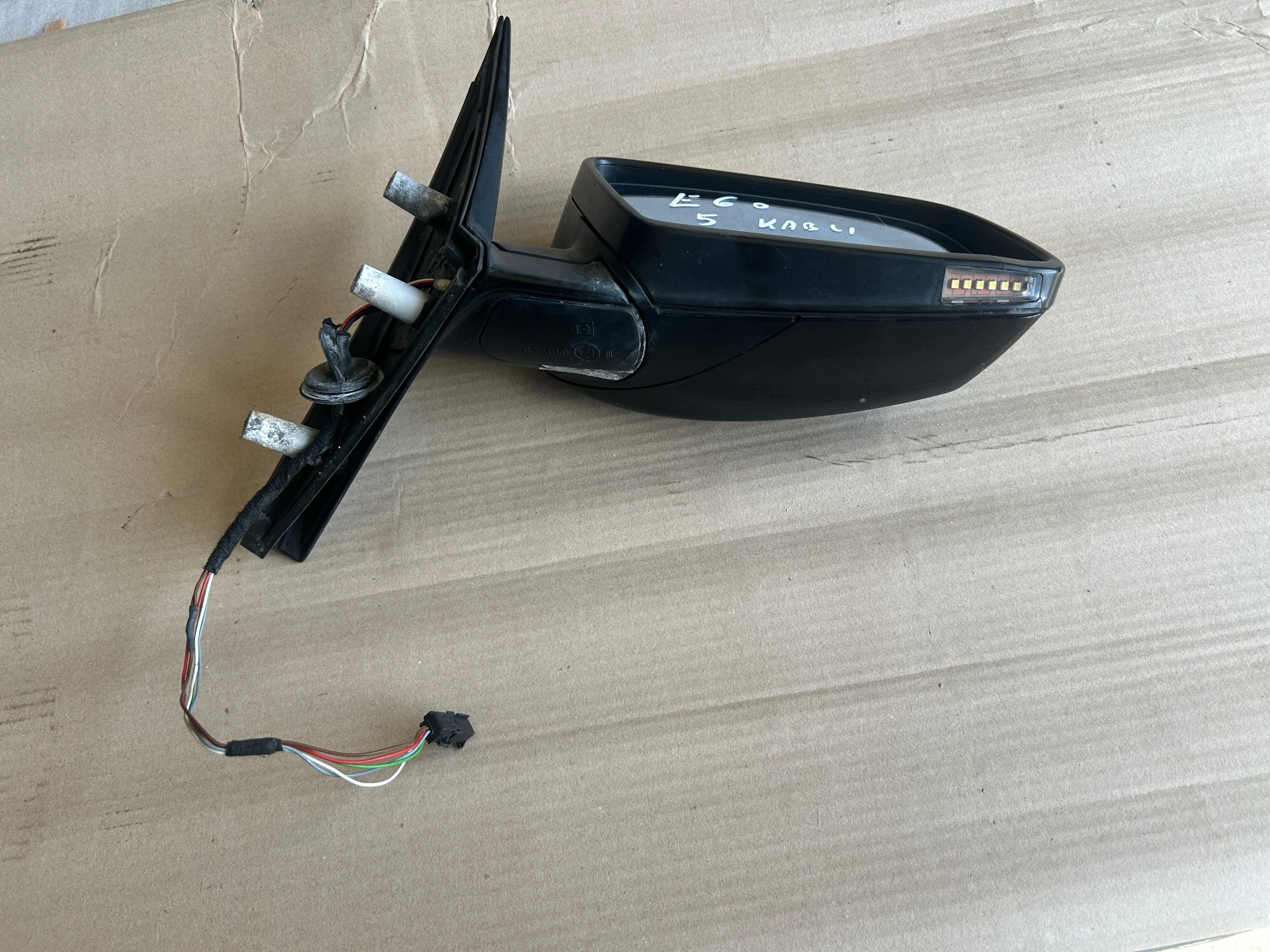 BMW E60 Spiegel rechts 5 Kabel EUROPA 668/9 SHWARZ 2