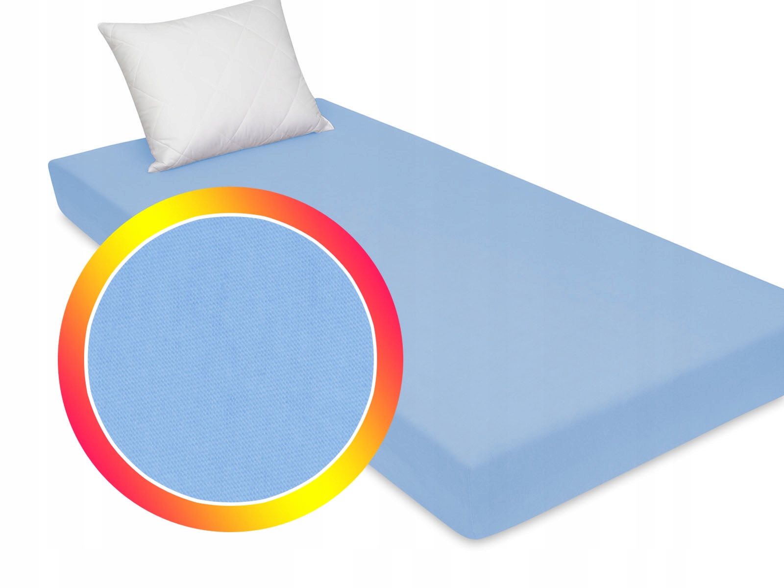 

Prześcieradło błękitne 90x160 niebieskie z gumką