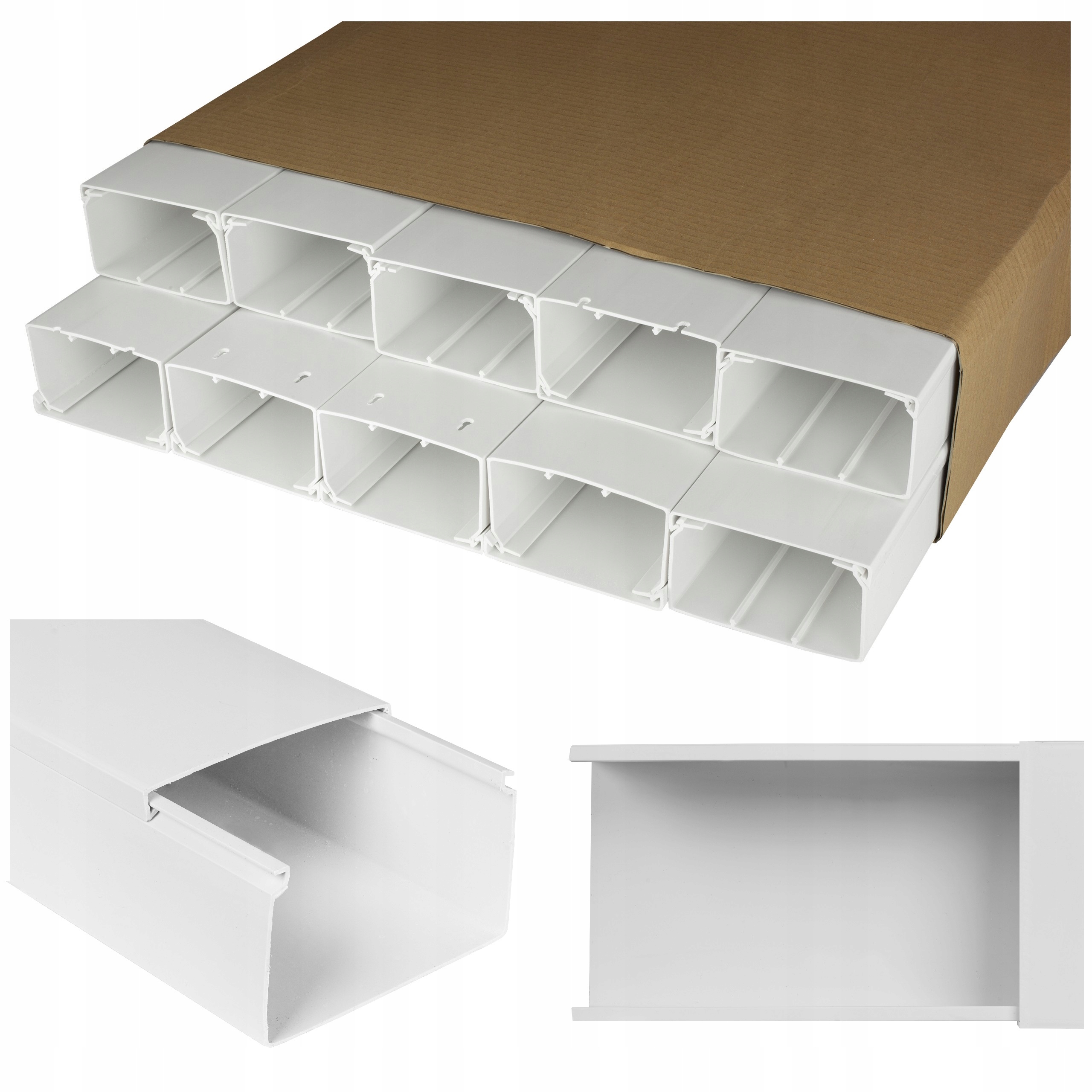 Listwa Kanał Kablowy Bkk 100x60mm 24m (12szt) Korytko Koryto Pokrywa Neku