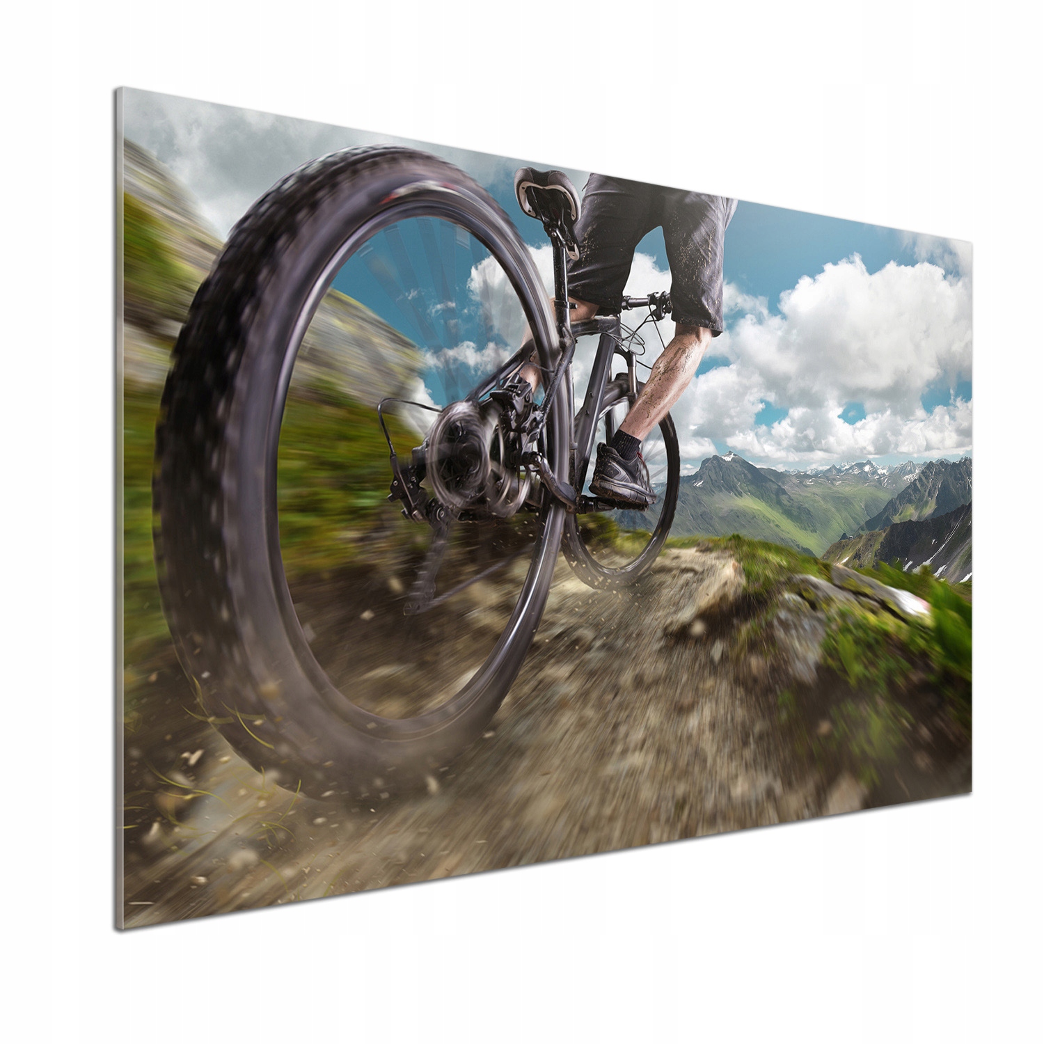 Kuchyňský panel Horská cyklistika 100 x 70 cm Lepidlo