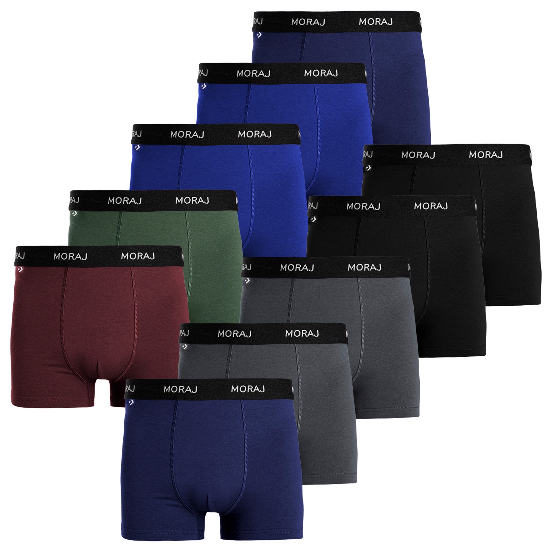 Pánské Boxerky Slipy Přiléhavé Moraj Bavlněné Vícebarevné 10-PACK XL