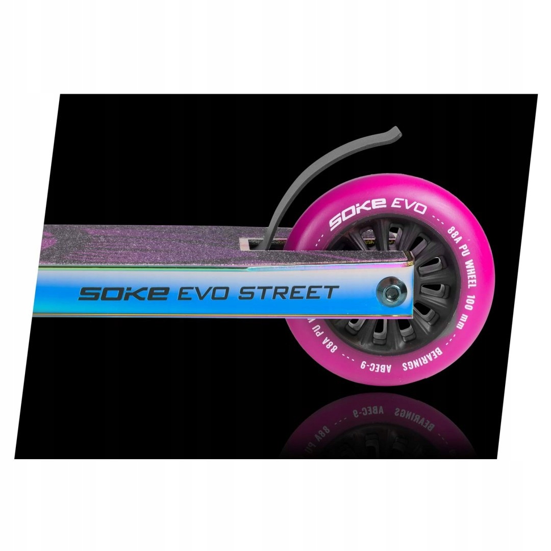 Hulajnoga wyczynowa SOKE EVO street black neochrome ABEC-9 STUNT Rodzaj wyczynowe