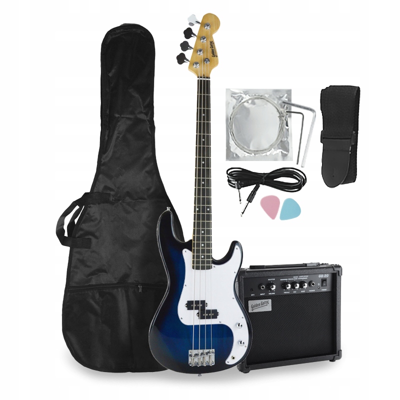 Zestaw gitara basowa elektryczna wzmacniacz akcesoria gitara do nauki