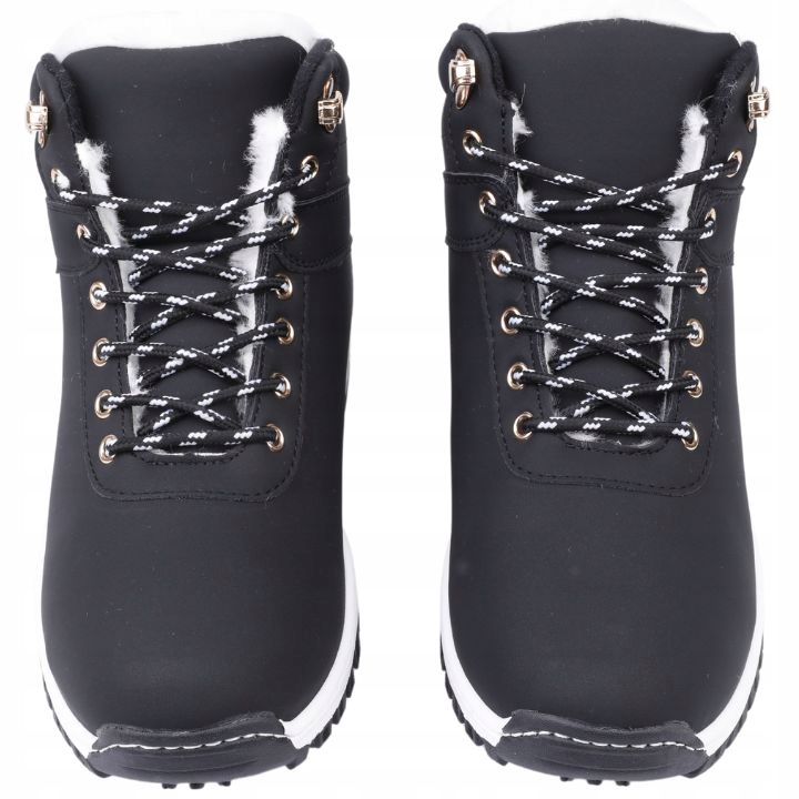 BUTY SPORTOWE DAMSKIE ZIMOWE MOCNO OCIEPLANE ŚNIEGOWCE TRAPERY CZARNE Rozmiar 40