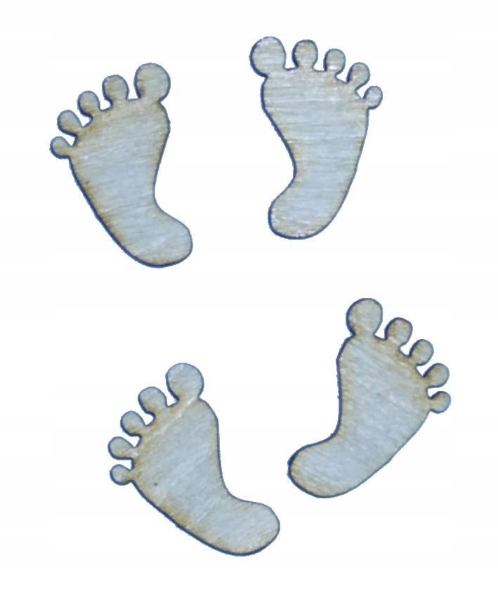 

Stópki drewniane 3cm 4szt dekory scrapki ozdoby