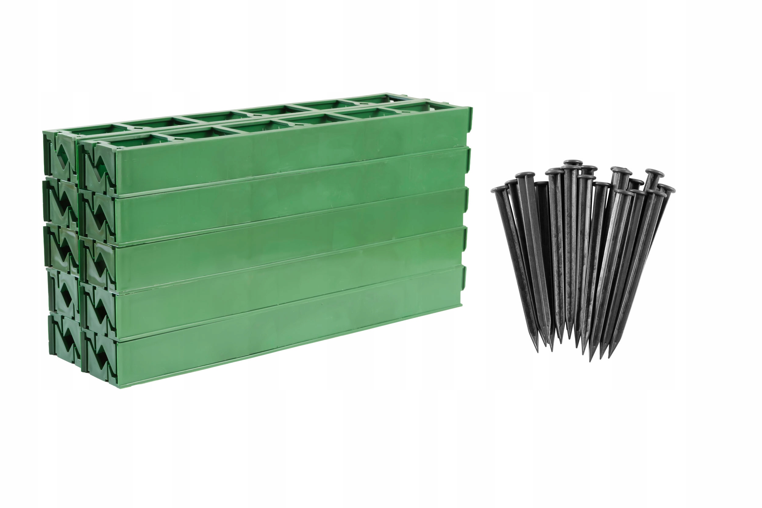 Trávníkový Lem Plast 4,5 cm 20 m kotvy 50 cm zelená