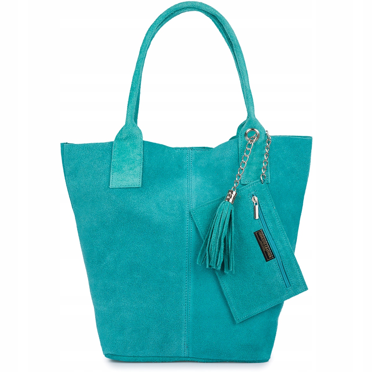 dámská kožená kabelka Shopper italská Semišová Kůže velká taška A4 Sáček