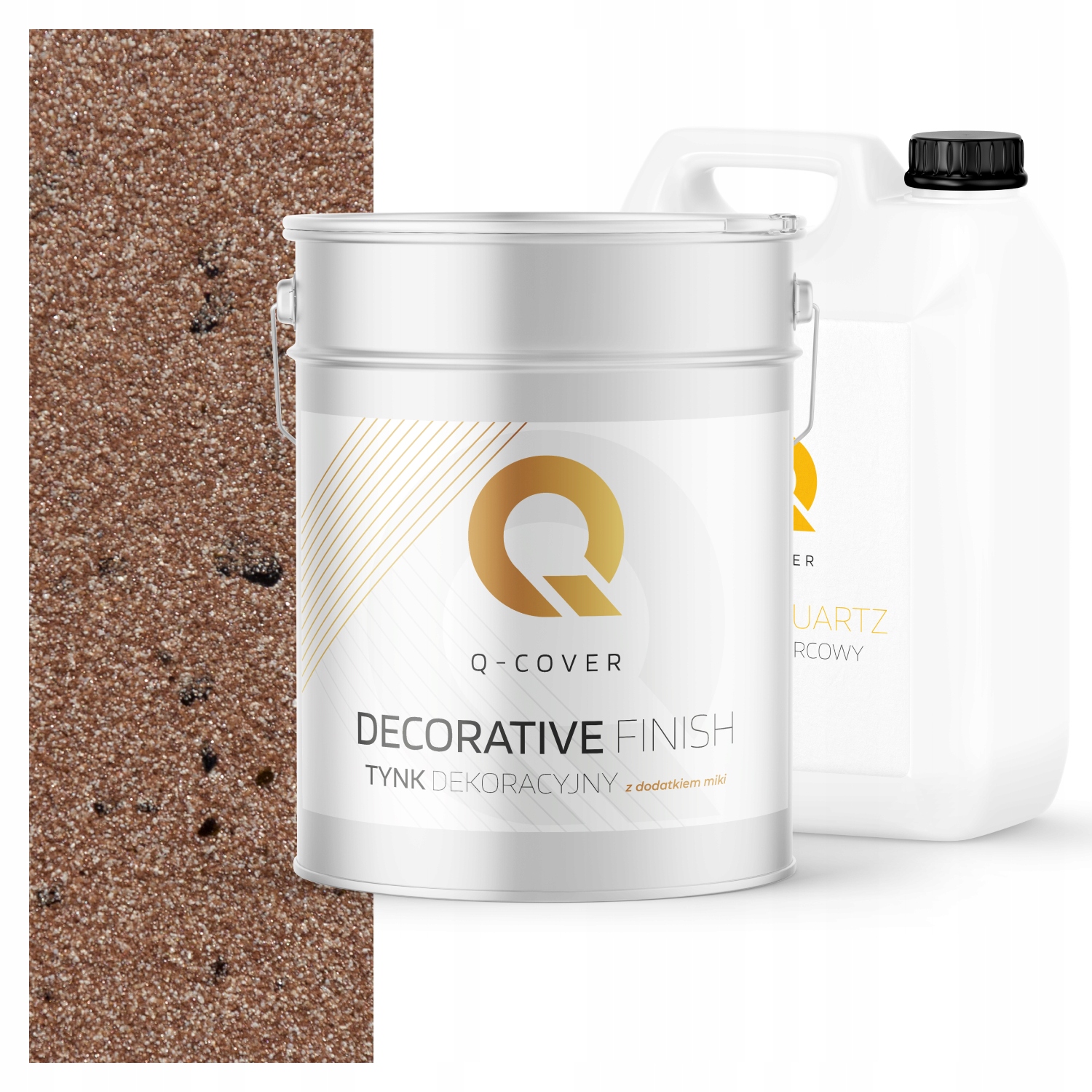 Dekorativní Omítka Sada Na 3,5 m2 Hnědá S Černou Mikou Grunt D815