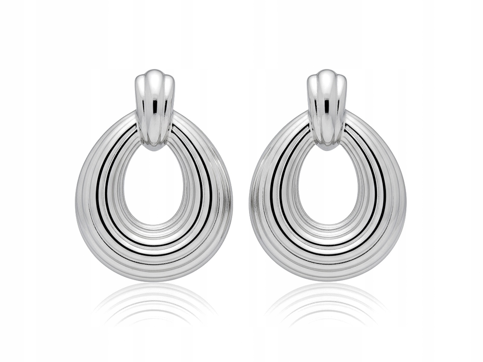 Stříbrné náušnice pro ženu 925 Kulaté, nafukovací na tyčinku, efektní, módní