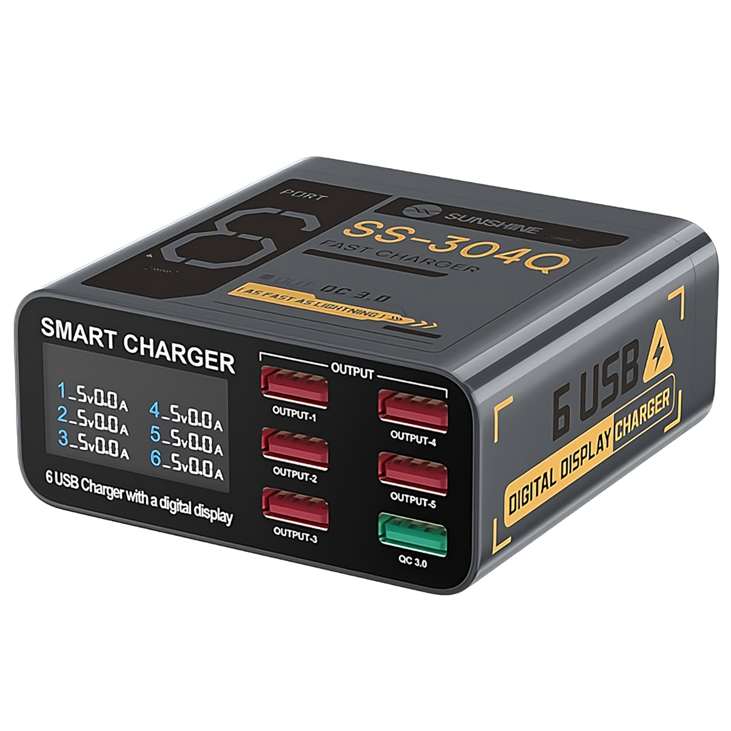 Ładowarka Serwisowa Usb Sunshine SS-304Q 6 Portów Qc 3.0