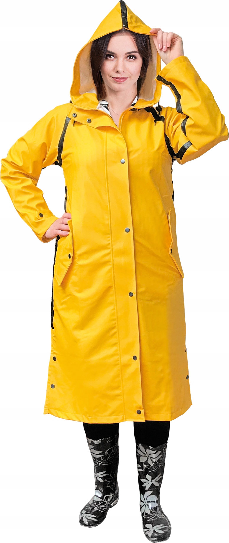 

Płaszcz przeciwdeszczowy z kapturem Lady Y r. S