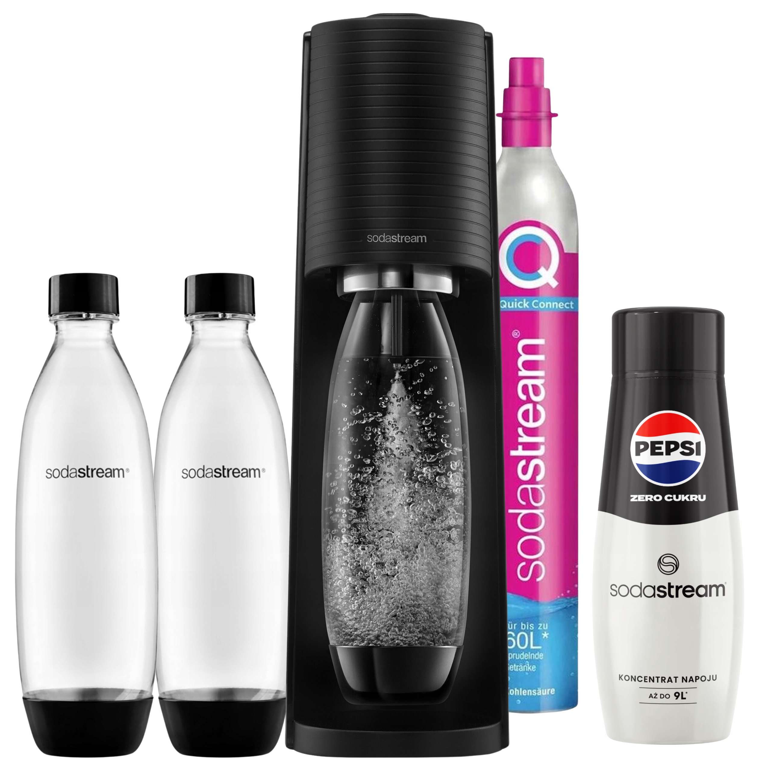 Výrobník Sody SodaStream Terra na sycení vody 2 lahve 1 l sirup Pepsi Max