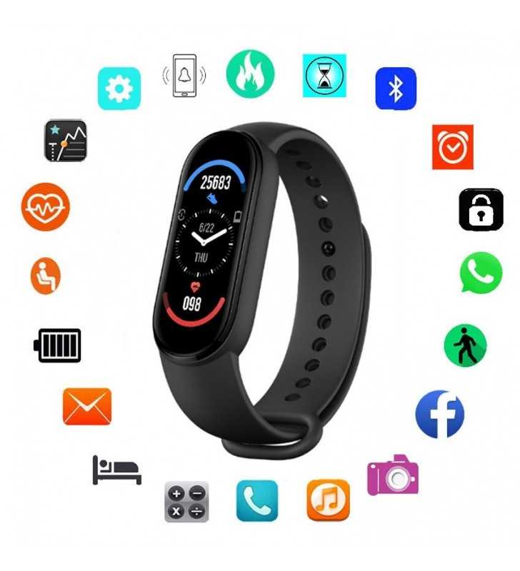 M6 OPASKA SPORT SMARTWATCH SMARTBAND ZEGAREK Szkiełko akrylowe