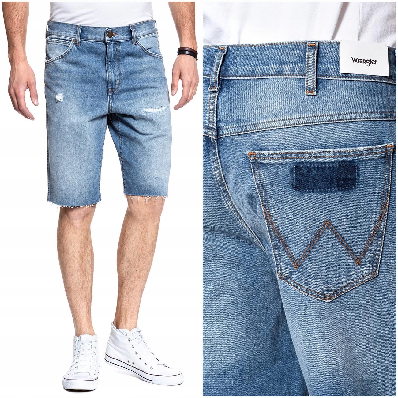 

Wrangler Denim Męskie Spodenki Jeansowe Proste W29