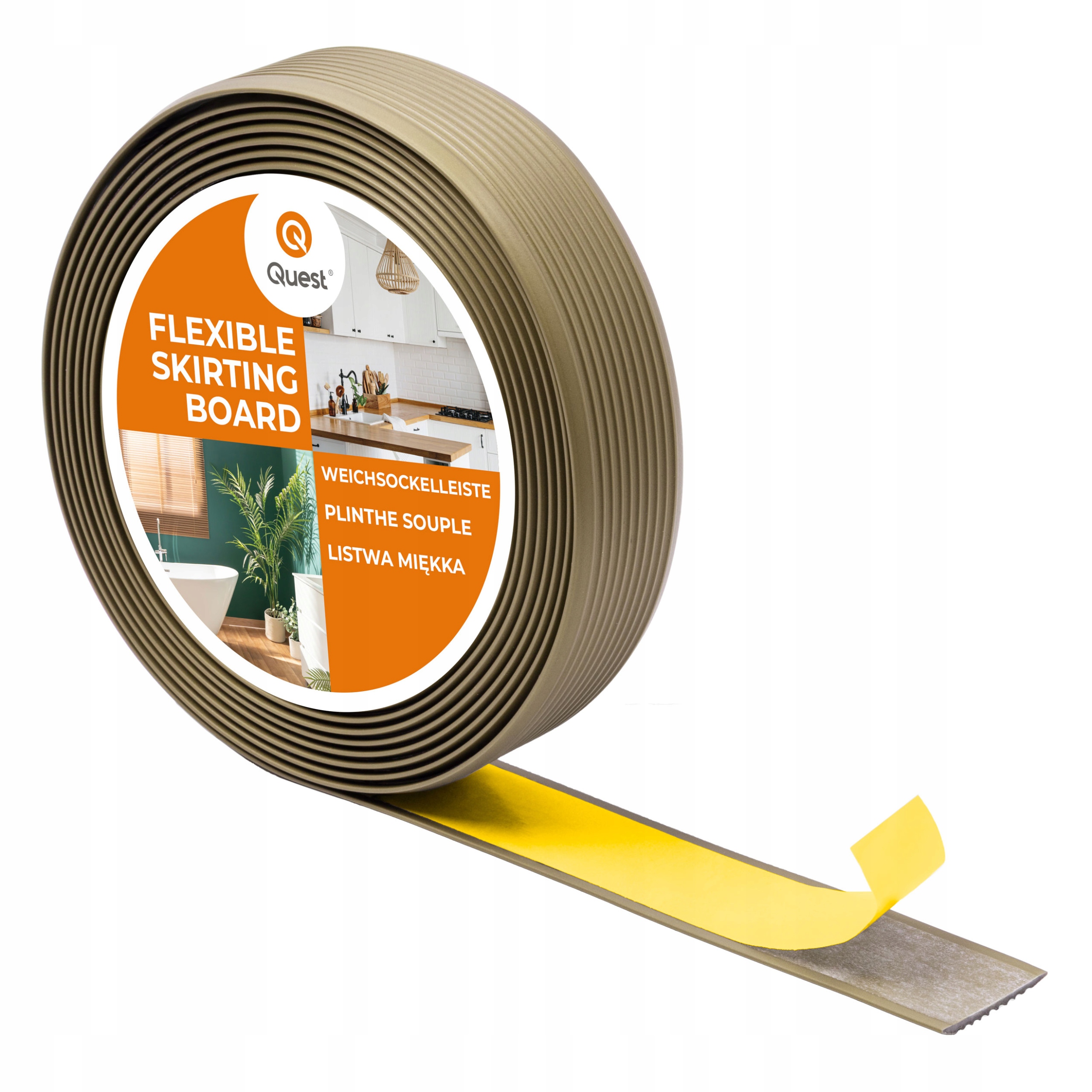 Protišmyková Pvc samolepiaca lišta, drážkovaná, LAP3, 35 mm, 5 m, mosadz