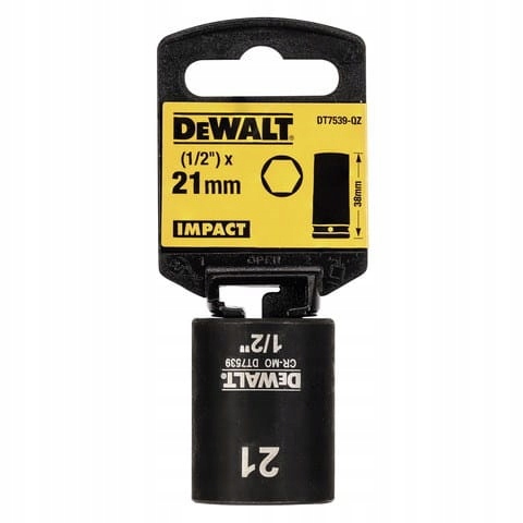 DT7539 DEWALT MOCNA NASADKA UDAROWA 21mm 1/2" Typ 6-kątna