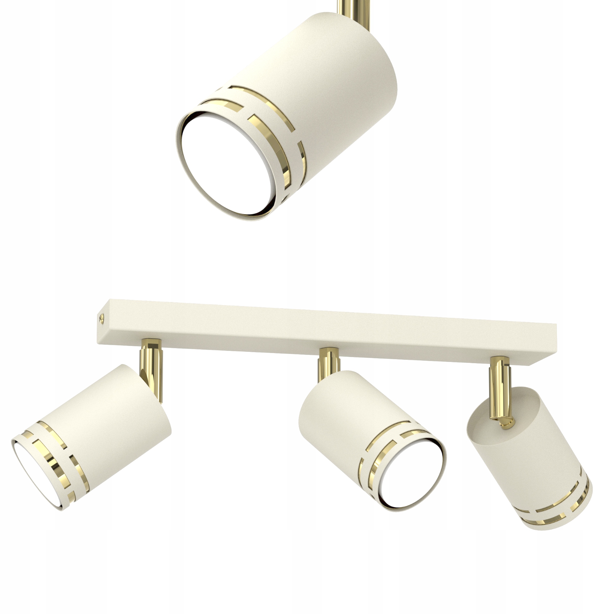 Stropní Svítidlo Stropní Kašmírový Pohyblivý Led GU10 Polská Lampa Spot Reflektor Béžová