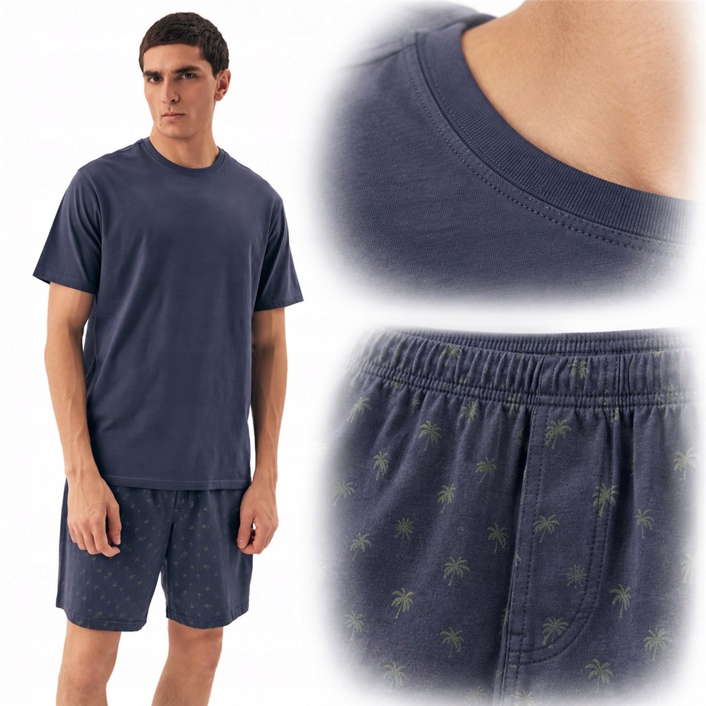 Pánské pyžamo Henderson Shore 42601 modré M Anrr