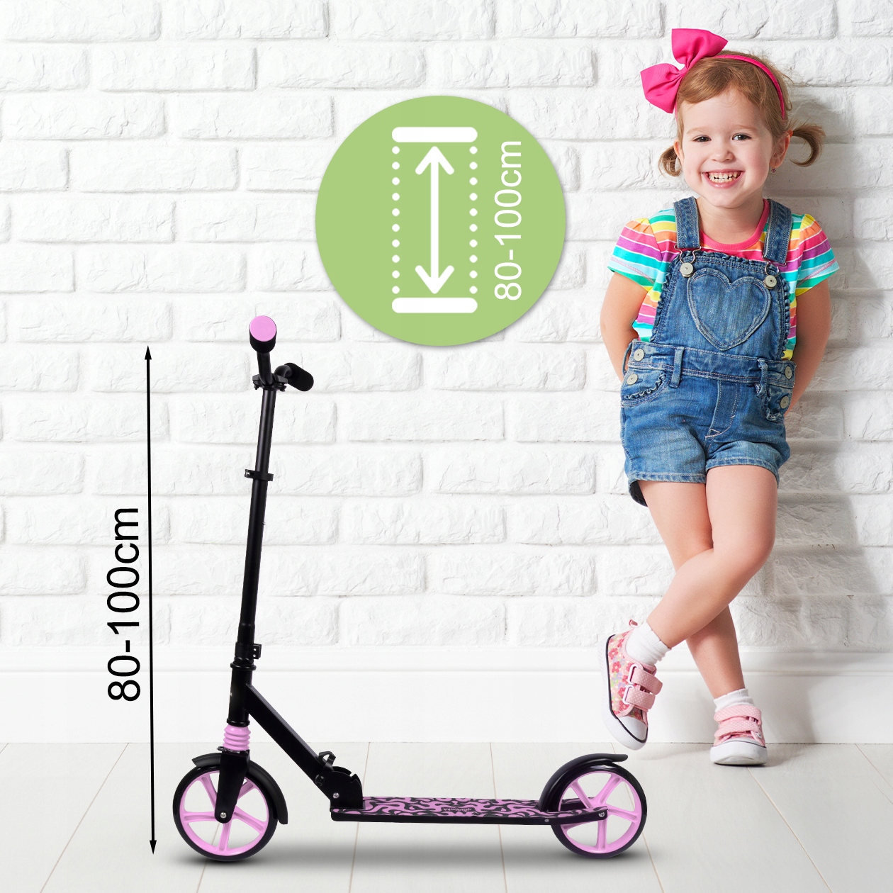 CITY SCOOTER GROßER KLAPPBARER EINSTELLBARER STOSSDÄMPFER 100KG ABEC7 LAGER Metallrahmen