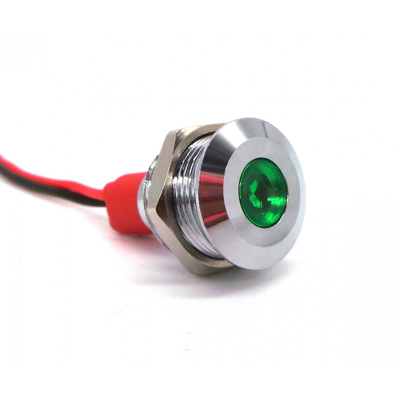 

Lampka kontrolna Led 14mm Zielona