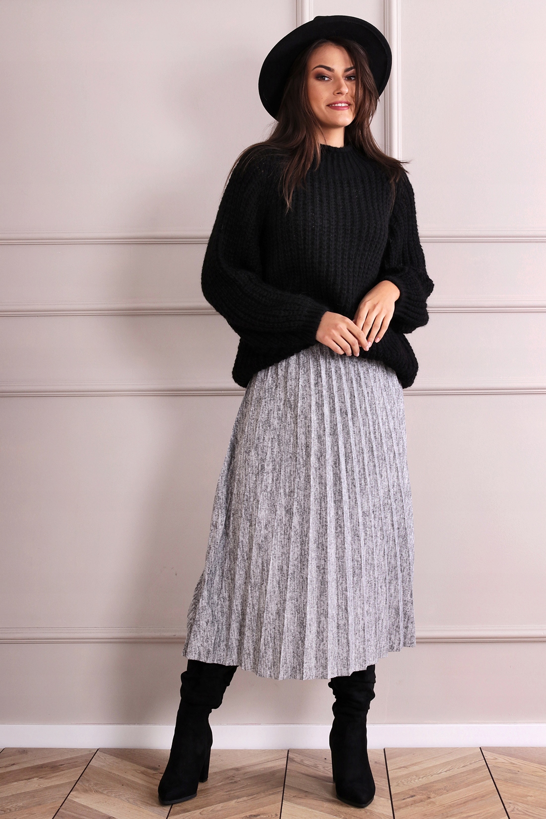 Modna PLISOWANA włoska SPÓDNICA midi KOLORY R527 Marka inna