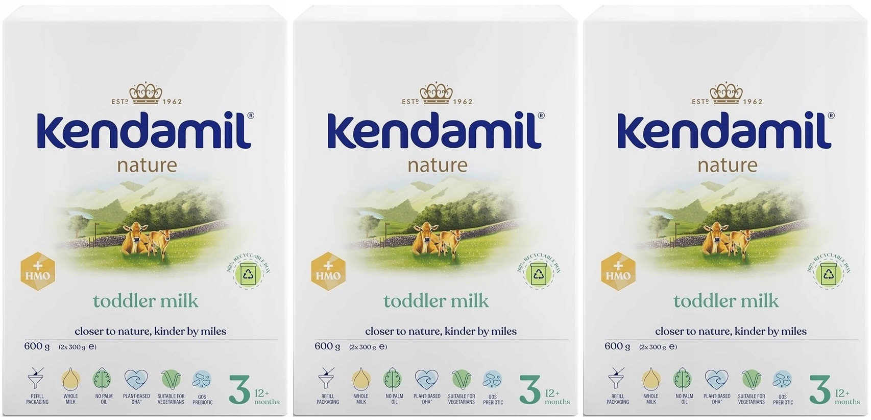 Kendamil Nature 3 Mleko Następne W Proszku Z Hmo+ Po 12 Miesiącu 600G x6