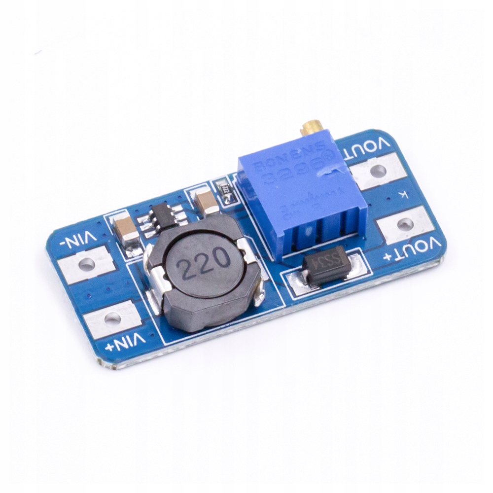 

Przetwornica MT3608 Step-UP 5-28V 2A Arduino