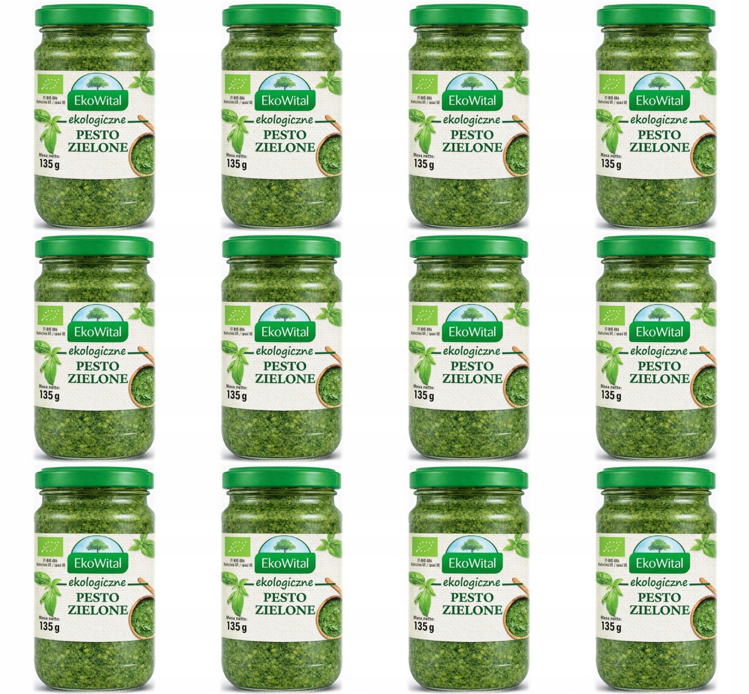 Pesto zielone z bazylii Bio 135 g X12