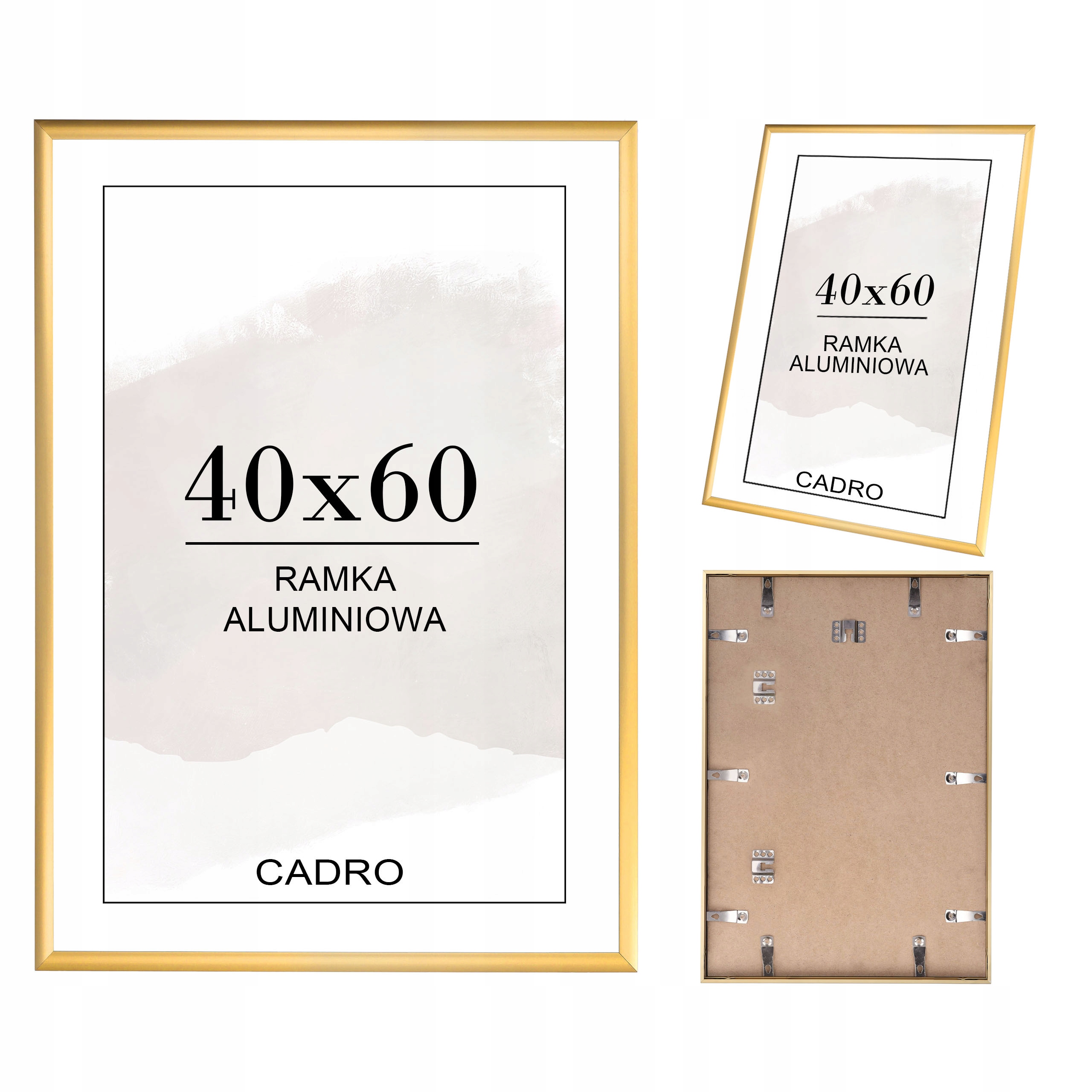 RAMKA 40x60 RAMKI NA ZDJĘCIA ZŁOTA ALUMINIOWA