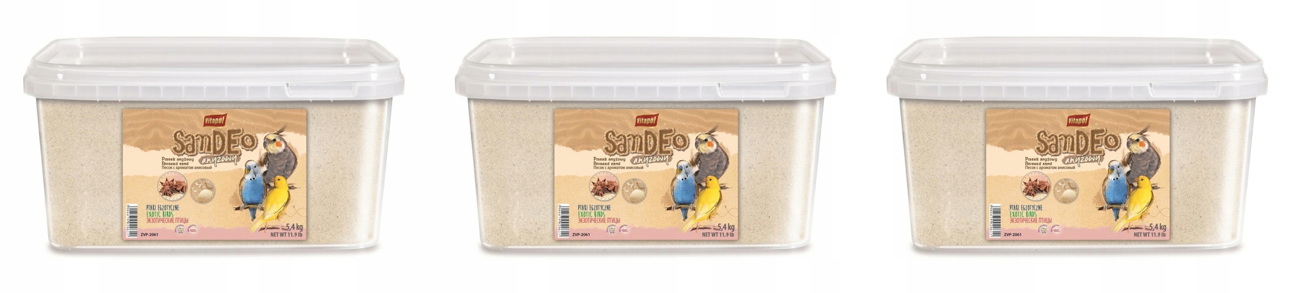Levně Vitapol Písek pro ptáky s anýzem 3x5,4 kg (3 l)